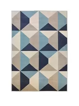 Everyday Creation Blue Geo Rug