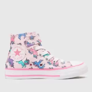 Converse Multi Chuck Taylor All Star Hi 1v Girls Junior Trainers