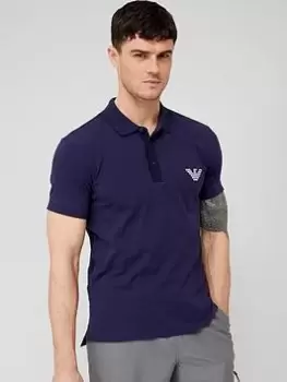 Emporio Armani Swim Polo Shirt - Navy, Dark Blue Size M Men