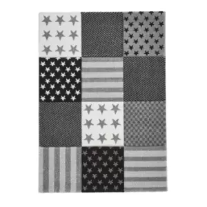 Brooklyn Grey Kids Rug - 150x80cm