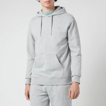 Farah Mens Zain Hoodie - Light Grey Marl - L