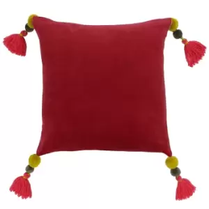 Rive Home Poonam Cushion Cover (45x45cm) (Pomegranate/Lemon Curry)