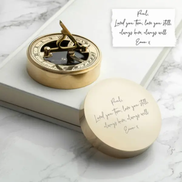 Personalised Handwriting Sundial Compass