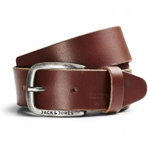 Jack and Jones Leather Belt - Black Coffee