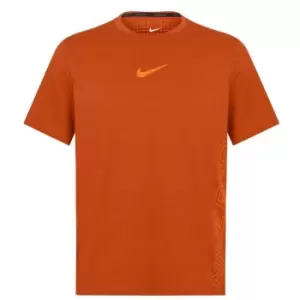 Nike Pro Dri-FIT Burnout Mens Short-Sleeve Top - Orange