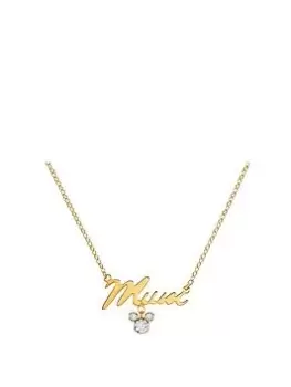 Disney Gold Plated Sterling Silver `Mum' Necklace