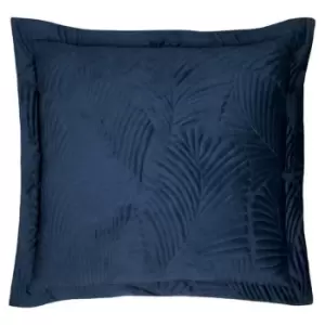 Paoletti Palmeria Cushion Cover (One Size) (Navy)