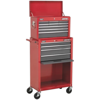 Sealey American Pro 13 Drawer Roller Cabinet and Tool Chest Red / Grey