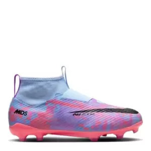 Nike Mercurial Pro Superfly 9 Junior Firm Ground Football Boots - Blue