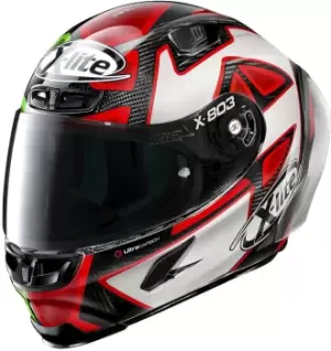 X-Lite X-803 RS Ultra Carbon Replica Petrucci Misano Helmet, black-red-green, Size XL, black-red-green, Size XL