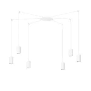 Traker White Cluster Pendant Ceiling Light 6x GU10