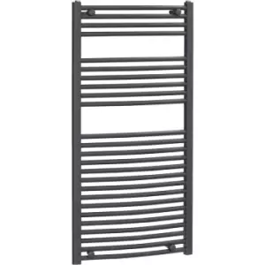 HOMCOM Heated Towel Rail, Hydronic Bathroom Ladder Radiator 600mm x 1200mm Grey - Grey