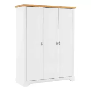 Seconique Toledo 3 Door Wardrobe - White/Oak Effect