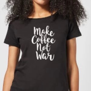 Make Coffee Not War Womens T-Shirt - Black - 4XL - Black