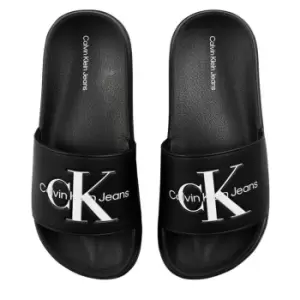 Calvin Klein Jeans Junior Monogram Slides - Black