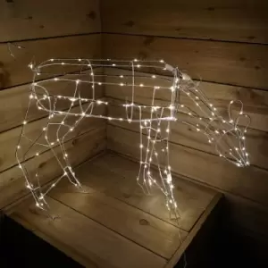 Festive Christmas 60cm Grazing Reindeer - Warm White Twinkling led