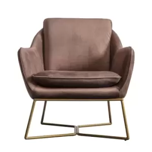 Crossland Grove Metz Chair Chocolate Velvet