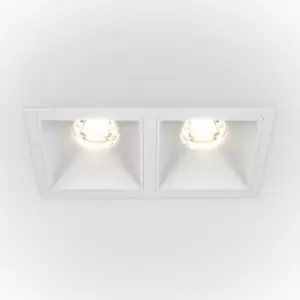 Maytoni Lighting - Maytoni Maytoni Alfa LED Twin Recessed Downlight White, 1100lm, 4000K