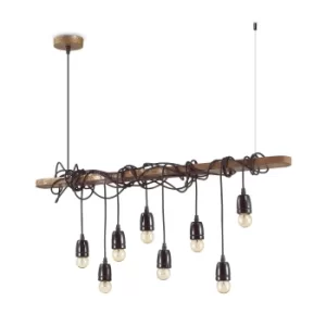 Electric 8 Light Cluster Ceiling Pendant Weathered