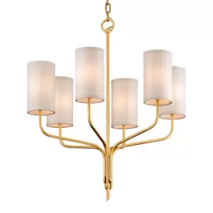 Hudson Valley Lighting Juniper Chandelier in Textured Gold Leaf / 10 Light