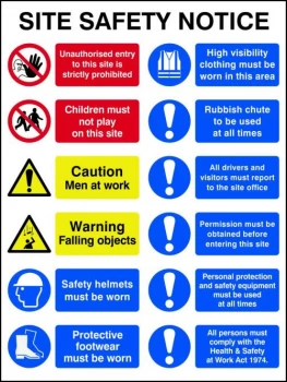 Spectrum Industrial Site Safety Notice FMX 600x800mm 4552