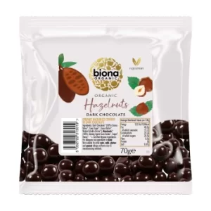 Biona Chocolate Covered Hazelnuts 70g