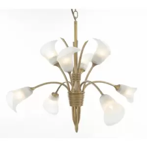 Ancona Pendant 8 Light G9 Satin French Gold