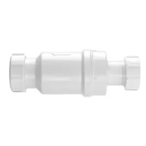 McAlpine Self Closing Waste Valve White 38.1mm Loose Nut x Compression MACVALVE-2