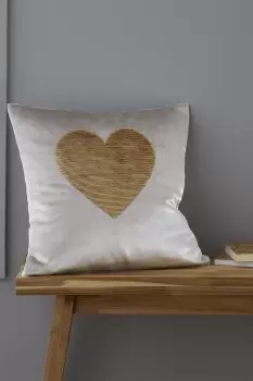 Sequin Heart' Valentine's Day Cushion