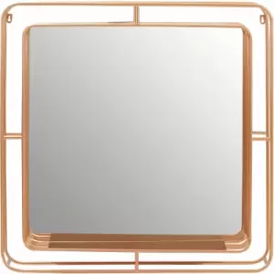 Wall Mirror / Mirrors For Garden / Bathroom / Living Room Golden Effect Abstract Frame / Faux Gold Foil Finish Wall Mounted Mirrors 76 x 12 x 76