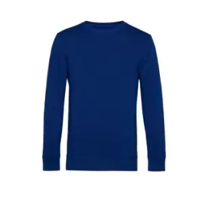 B&C Mens Organic Crew Neck Sweat (3XL) (Royal Blue)