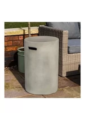 Teamson Home Outdoor Gas Fire Pit Cylinder Storage Grey