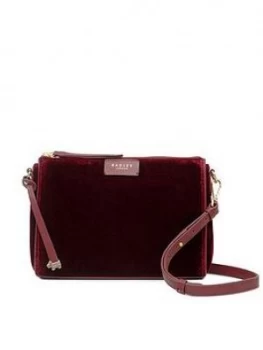 Radley Selby Street Velvet Cross Body Bag - Merlot