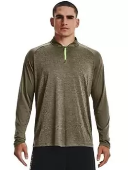 Under Armour Training Tech 2.0 Novelty 1/4 Zip Top - Khaki Size XL Men