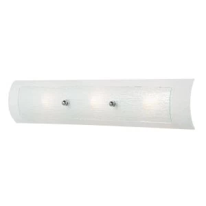 3 Light Bathroom Wall Light Polished Chrome IP44, G9