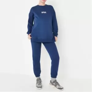 Missguided Mama Sweat and 90S Jogger Set - Blue