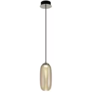 Ceiling Pendant, 1 x 8W LED, 4000K, 720lm, Champagne, Black - Luminosa Lighting