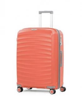 Rock Luggage Sunwave Peach 8 Wheel Medium Peach Suitcase