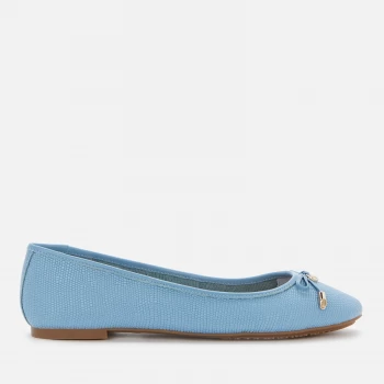 Dune Blue Leather 'Harpar 2' Ballet Pumps - 3