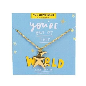 Gold Look Necklace - You're Out Of This World (Pack of 4)