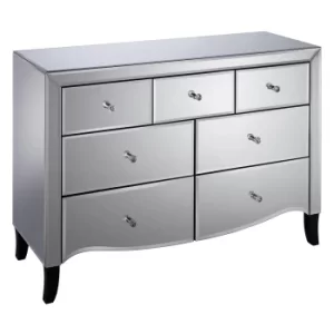 Palermo 3 Over 4 Drawer Chest Silver