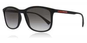 Prada Sport PS01TS Sunglasses Black Rubber DG00A7 56mm
