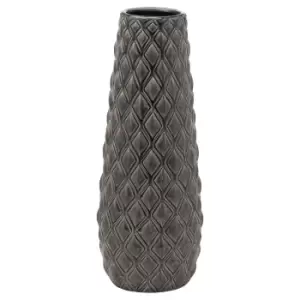 Hill Interiors Seville Collection Alpine Vase (36cm x 14cm x 14cm) (Grey)