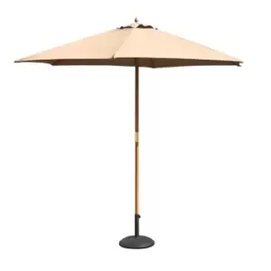 Suntime 2.7m Wooden Market Parasol - Cream