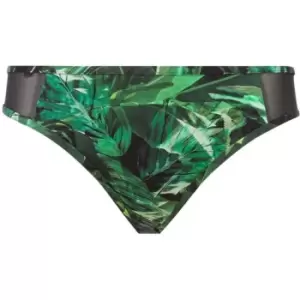 Biba Dark jungle mesh panel bikini brief - Green