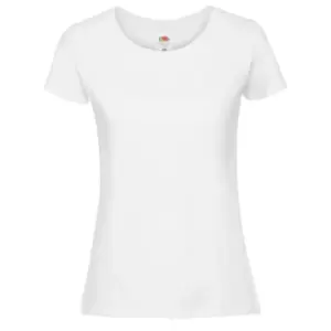 Fruit Of The Loom Womens/Ladies Ringspun Premium T-Shirt (2XL) (Snow)