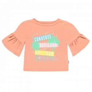 Converse Ruffle T-Shirt Junior Girls - Desert Flower