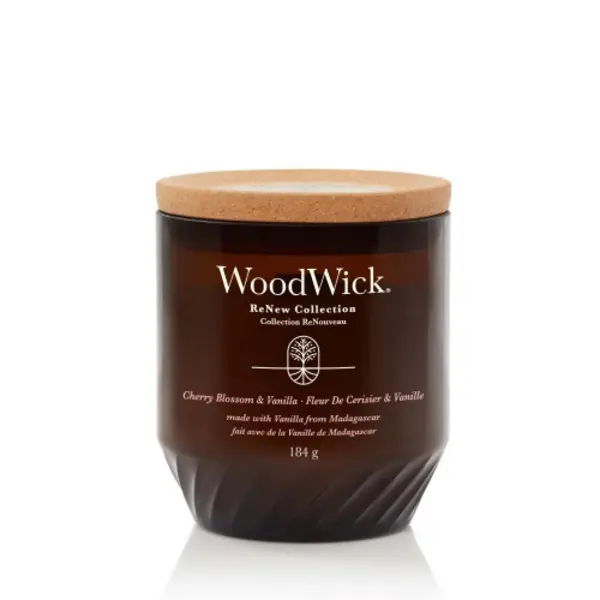 Woodwick Cherry Blossom & Vanilla Scented Candle 184g