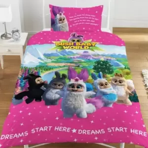 Bush Baby World Sparkle Single Duvet Set (Single) (Multi-Colour) - Multi-Colour