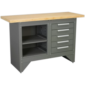 Sealey Heavy Duty Workbench 5 Drawer 1.37m